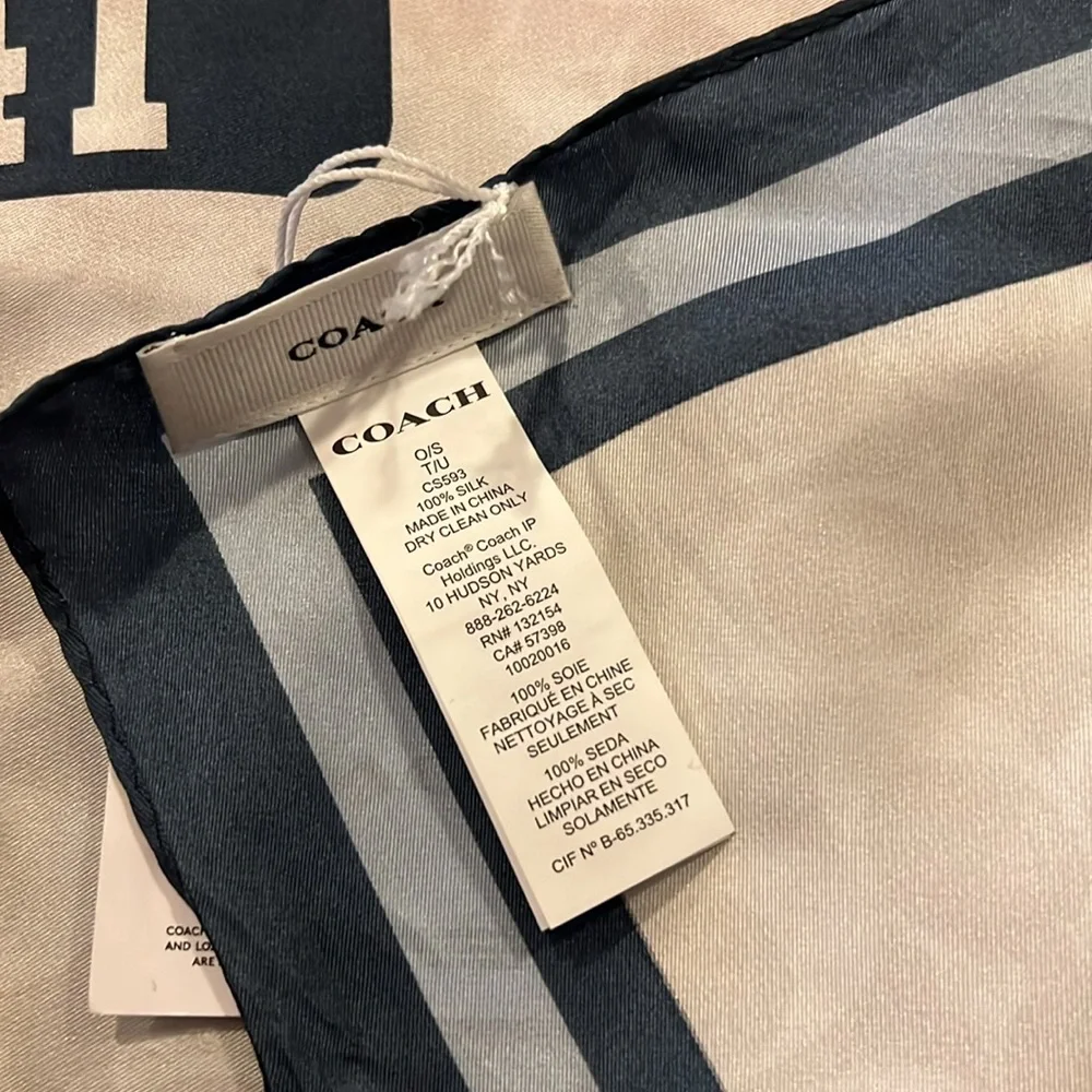 NWT Coach 1941 Silk Bandana Scarf